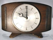 Vintage Metamec Mantle Clock Wood Wooden Brass ? Kienzle Parts Spares See Desc