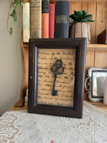 Vintage solid wood key box - wood,