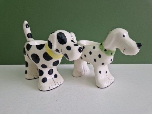 Whittard spotty dogs egg cups - dogs,