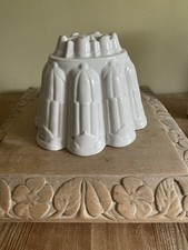 Early 20th Century White Glazed Stone China Jelly Mould By Shelley