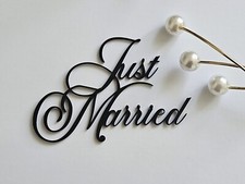 Just Married Acrylic Cake