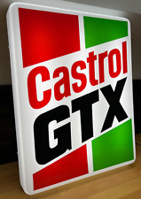 CASTROL GTX LED ILLUMINATED WALL SIGN GARAGE OIL GAS STATION PETROL