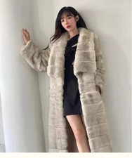 130CM Women Chinchilla Coat