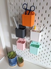 Storage Container Ikea Skadis Peg Board Box Holder Tools Shelf Scissors Brushes