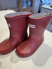 Kids Hunter Boots Uk 4 Red Wellingtons