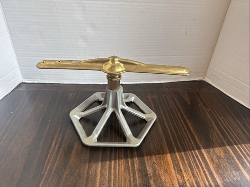 Vtg iron brass helicopter - &,