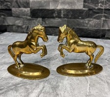 Pair Of Solid Brass Rearing