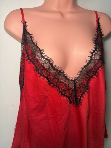 Y2k red satin lace - red, trim