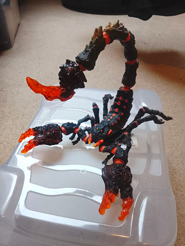 Black orange scorpion - orange,