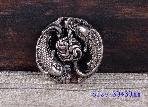 10pcs 30mm antique - 30mm, silver