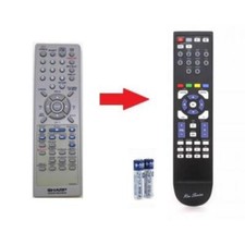 Replacement Dedicated Remote Control For Sharp DVD/VCR Recorders 076R0JJ040 etc.