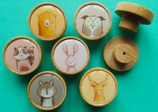 6x Forest Animal Print Wooden