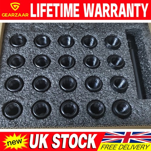 Black tuner wheel nuts - black,