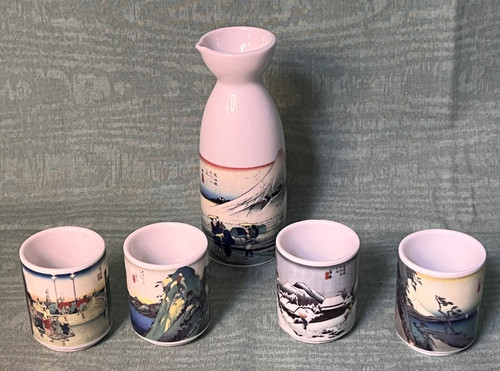 Japanese mt8 sake set with - sake,