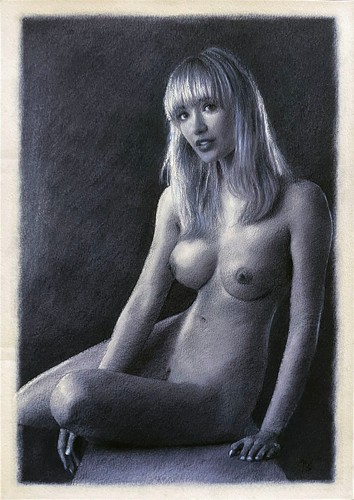 Original chalk drawing - original,