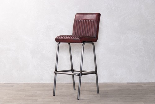 Gunmetal bar stool retro faux - gunmetal,