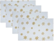Holiday Snowflake Placemats 13 x 19 Set of 4 -cotton..nice