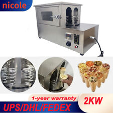 Electric Rotational Pizza Oven,220V Commercial Pizza Oven w/Pizza Cone Trays
