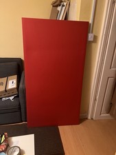 Stylish Ikea Red Table Top With Silver Sides, Size Large 150*80cm