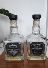 JACK DANIELS WHISKEY Empty bottle 70 cl single barell with lid
