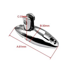 Marine Stainless Steel Swivel Horn Base Sunshade Deck Fitting for Boats Yachts