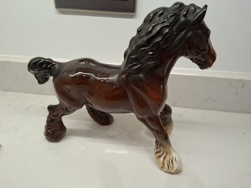 Beswick shire horse brown - beswick,