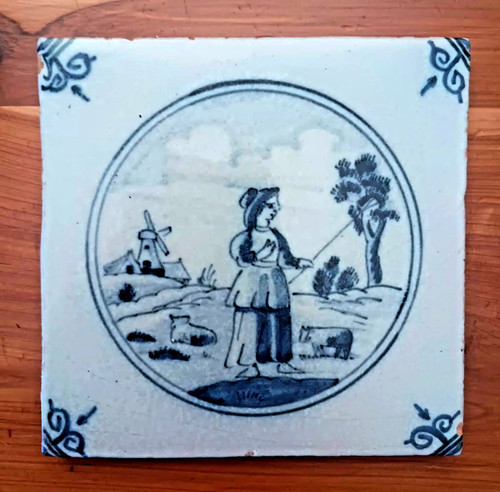 Antique delft blue white - delft,