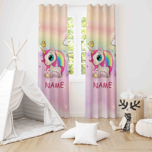Unicorn rainbow curtain - unicorn,