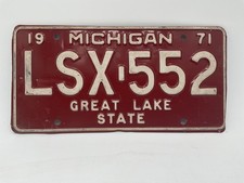 1971  Michigan License Plate