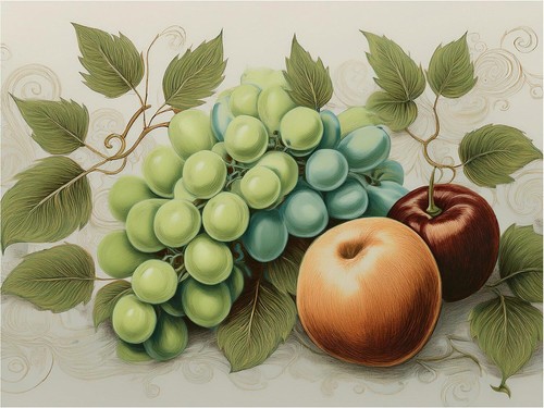 Tile mural still - life, fruit