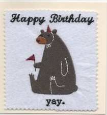 Hand Made Embroidered Birthday