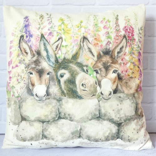 Donkey friends cushion cover - donkey,