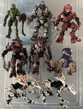 Mattel Halo Figure Collection Lot - Master Chief, Atriox, Crawler, Elite, Grunt
