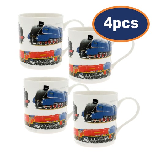 4pcs 350ml vintage trains mug - 350ml,