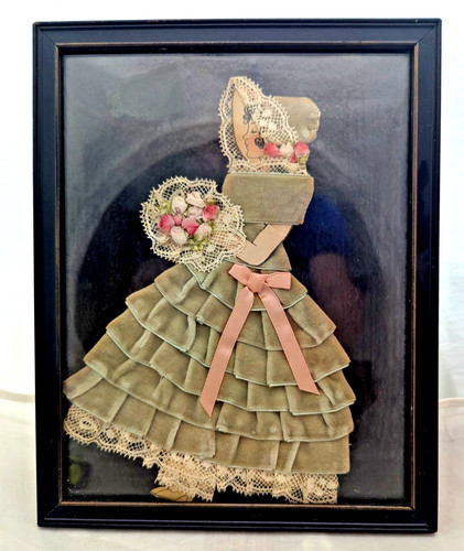 Antique vtg green - vtg, ribbon