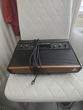 Atari 2600 Game Console woody with Joy Sticks and Power Supply 