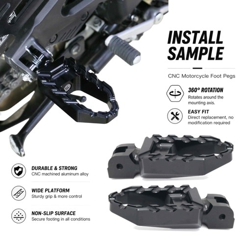 Black front footrests for - front,