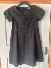Ladies Grey Orla Kiely Dress. Size 2. Wool Blend. Button Detail On Reverse.