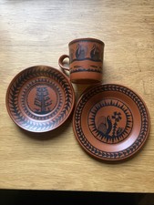 SCOTTIE WILSON ROYAL WORCESTER CROWN WARE, ENGLAND, 3 PIECES SET