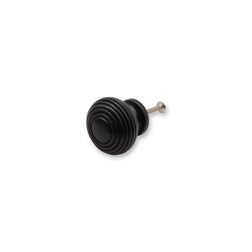 Cupboard door knob - knob, ebonised