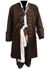 Pirates of the Caribbean Jack Sparrow Full Suit Cosplay Costume Outfit Coat Hot