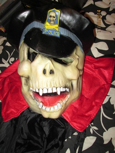 Skeleton police mask with - skeleton,