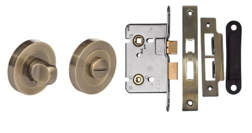 Antique brass turn release - turn, &