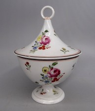 18th Century Hand Painted Italian Porcelain Lidded Pot -Richard Ginori / Doccia?