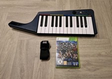 Rockband 3 Wireless Keyboard Keytar Harmonix Xbox 360 - Rock Band 3 & Strap