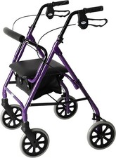 DAYS Lightweight Folding Rollator Walker Mobility Aids, Adjustable Size Medium 
