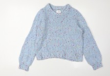 Nümph Women's Blue Chunky-Knit Pullover XS