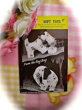 LARGE PRINT Vintage 40's 'Grid' Sewing Pattern For 'Scottie' Dog & Elephant 