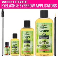 100% Pure Organic Castor Oil for Eyelashes ❤️ Eyebrows Hair Growth Body Care 🔥✅