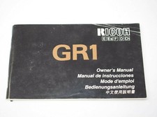 Ricoh GR1 Camera Instruction